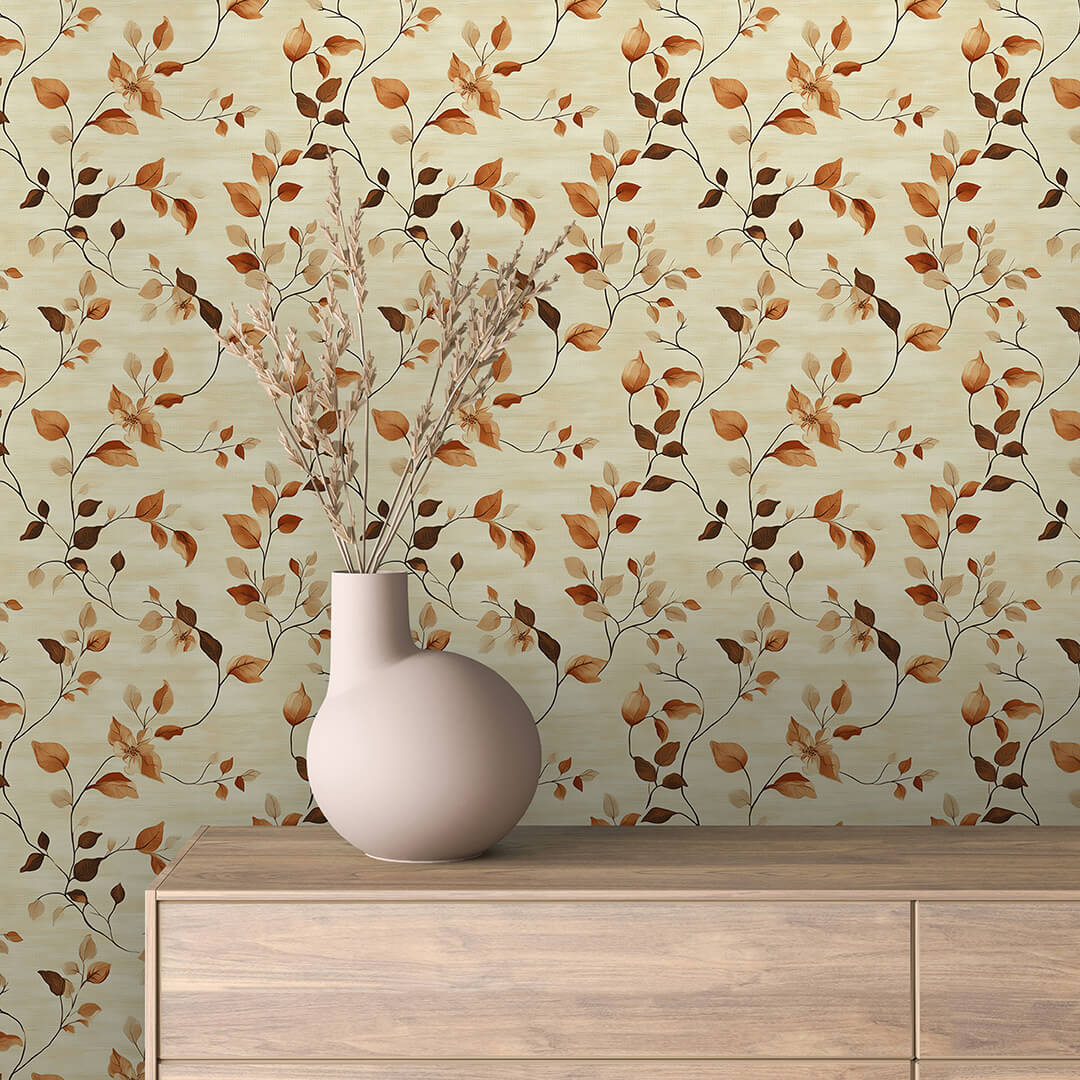 Golden Botanical Dream Wallpaper