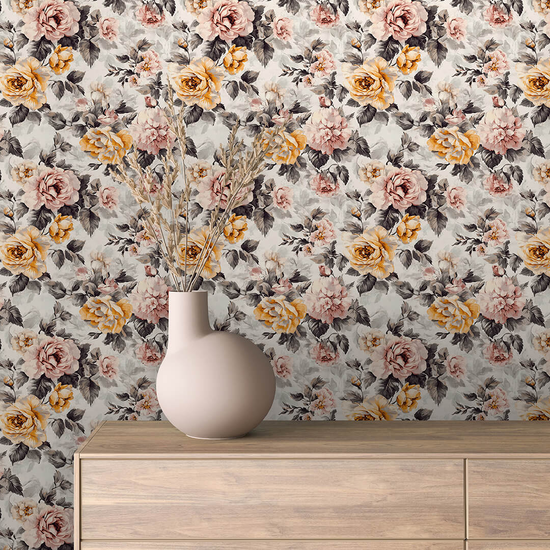 Botanical Peony Ensemble Wallpaper