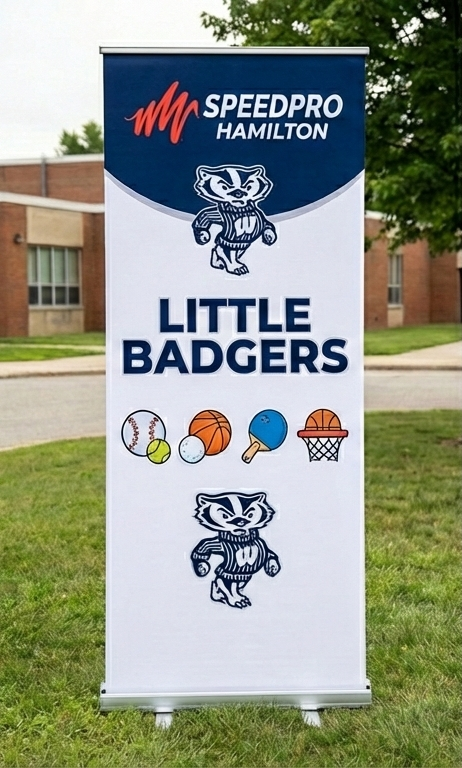School Sports Team Banner Stand