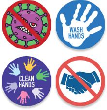 Decal Graphics Of Hygiene Instructions 
