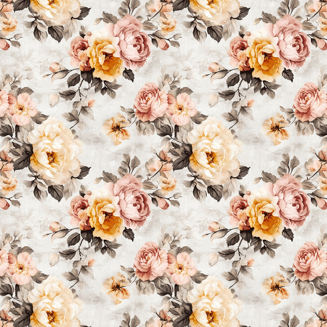 Scattered Bloom Botanical Wallpaper