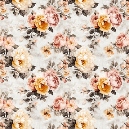 Scattered Bloom Botanical Wallpaper
