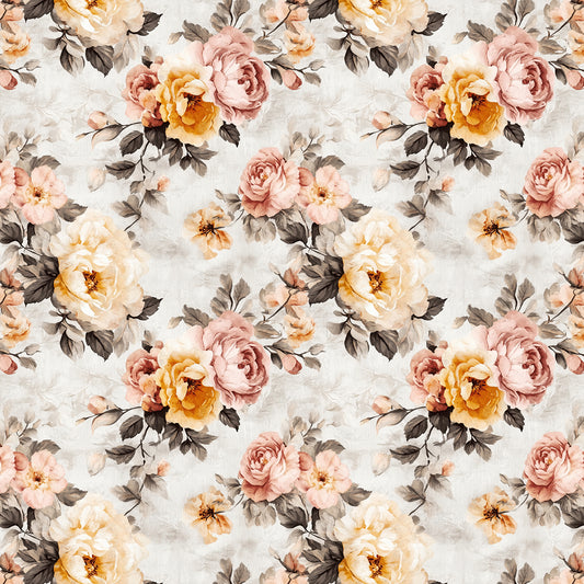 Scattered Bloom Botanical Wallpaper