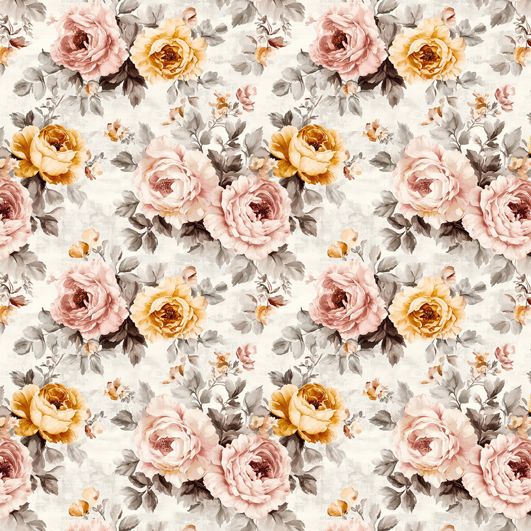 Peony Sketch Elegance Wallpaper