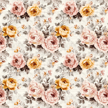 Peony Sketch Elegance Wallpaper