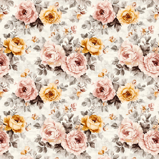 Peony Sketch Elegance Wallpaper