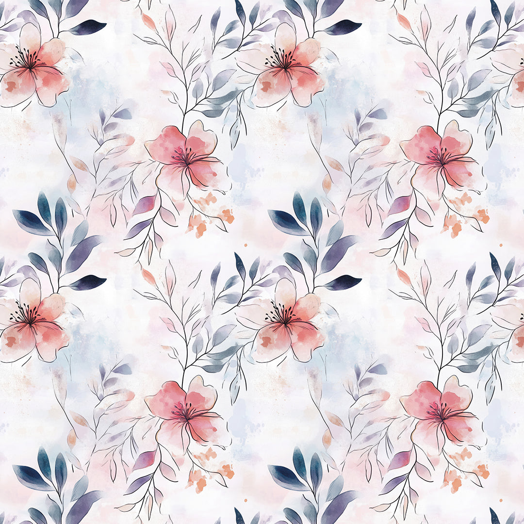 Heritage Roses & Foliage Wallpaper