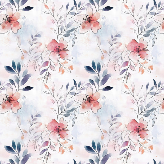 Heritage Roses & Foliage Wallpaper