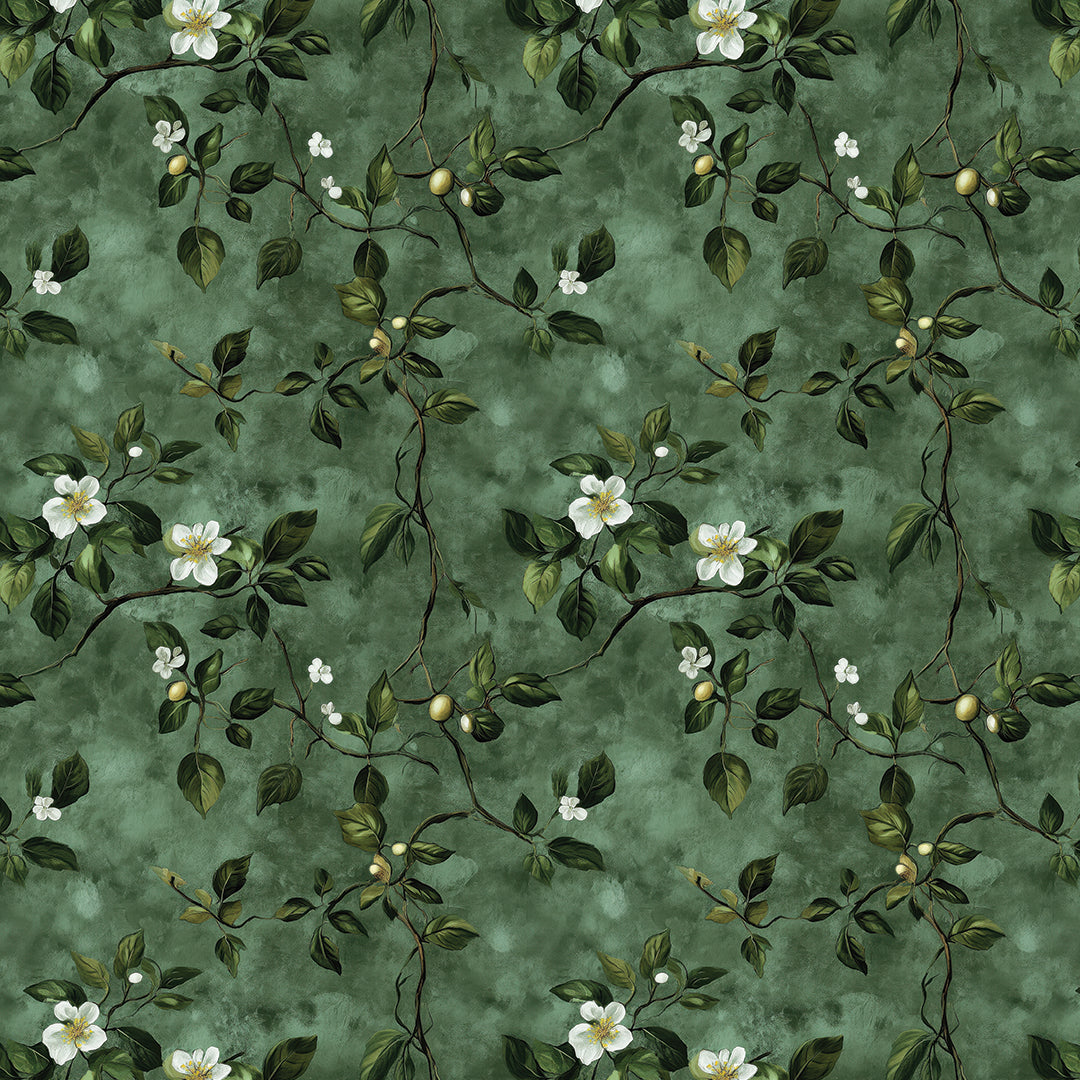 Midnight Floral Abundance Wallpaper