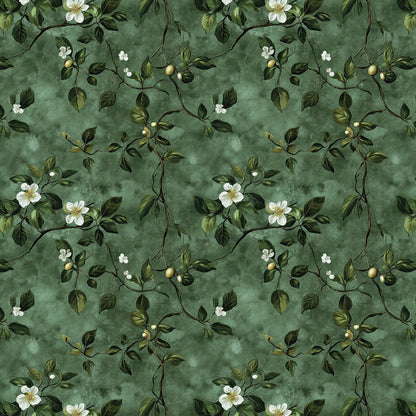 Midnight Floral Abundance Wallpaper
