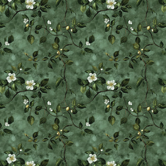 Midnight Floral Abundance Wallpaper