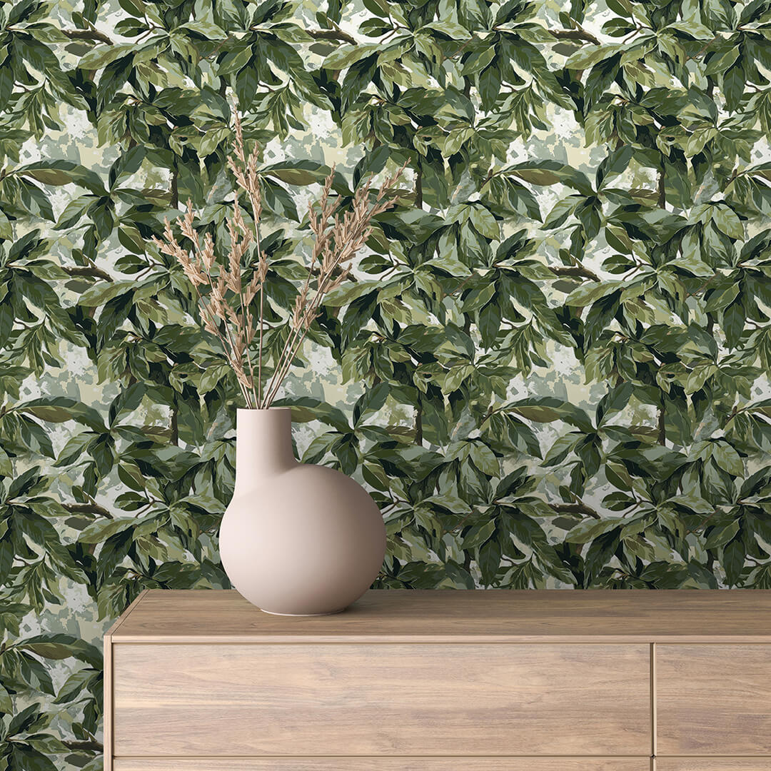 Autumn Sunset Floral Wallpaper