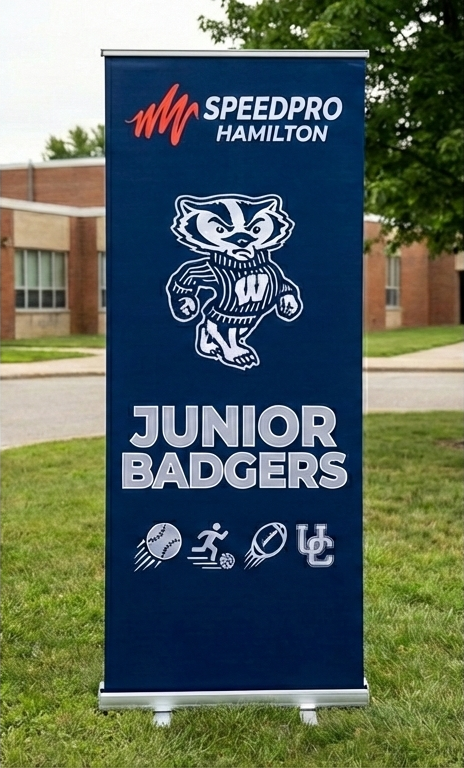 School Sports Team Banner Stand