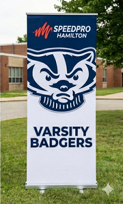 School Sports Team Banner Stand